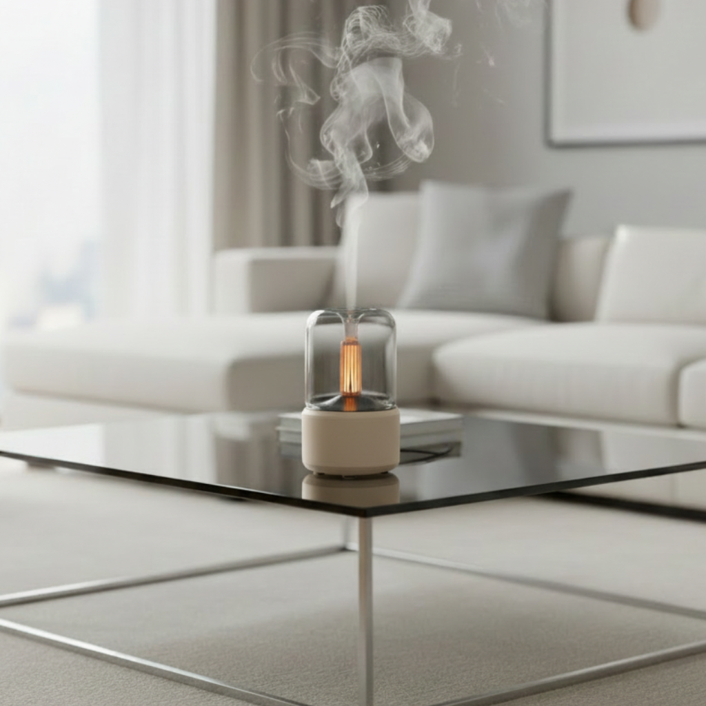 Beige diffuser in black variant scene