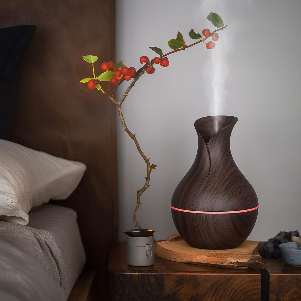 LED Ultrasonic Aroma Humidifier Essential Oil Diffuser